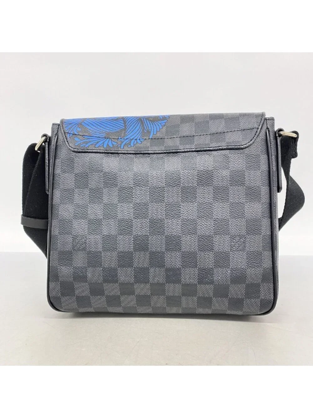 Louis Vuitton Shoulder Bag Damier Graphite District PM Black Blue